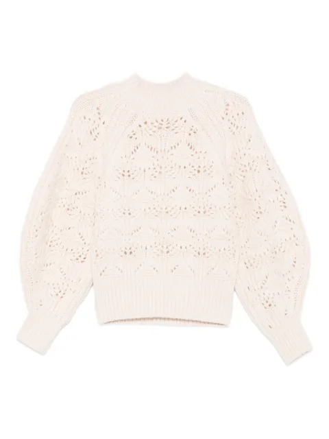 ZIMMERMANN leaf-pattern high-neck sweater