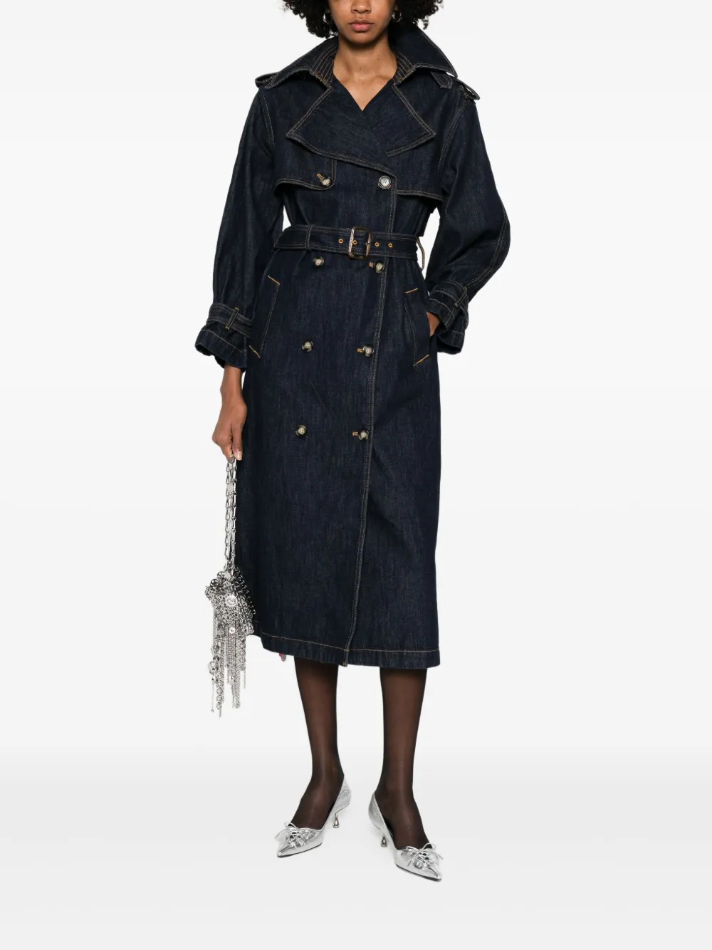 Self-Portrait belted double-breasted coat | Double Breasted & Peacoats | Image 2