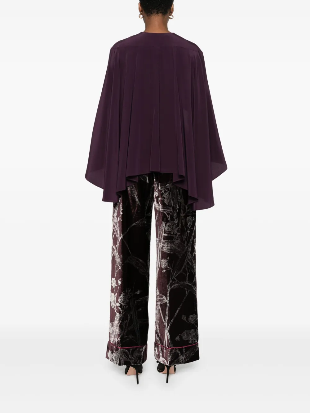 La DoubleJ Top met ruches Rood