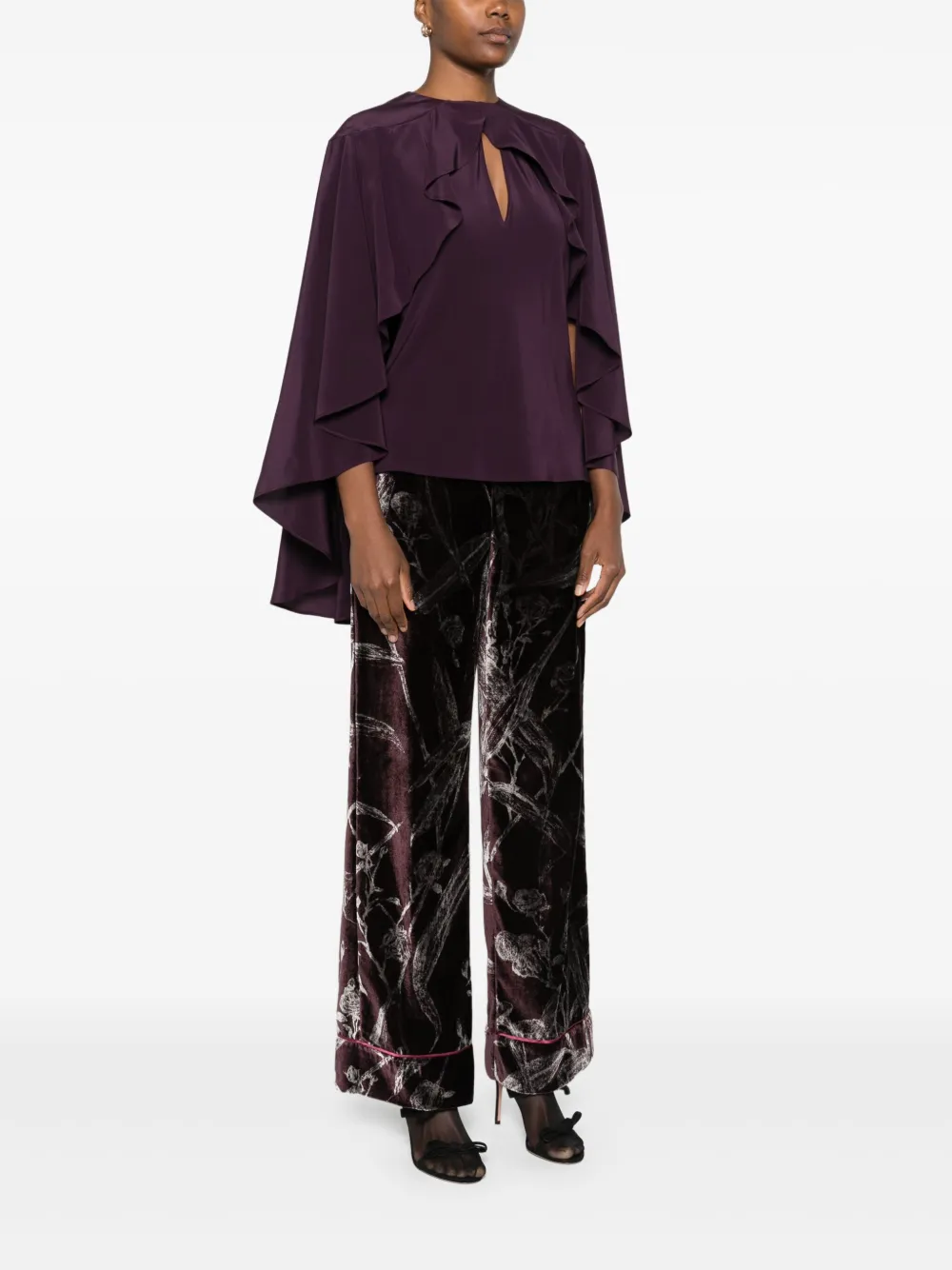 La DoubleJ Top met ruches Rood