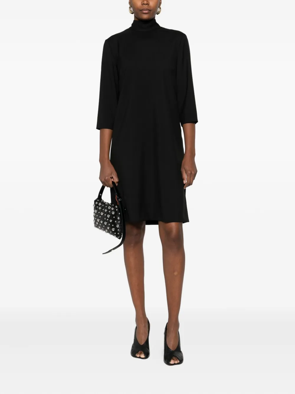 Marni bow-detail midi dress - Zwart