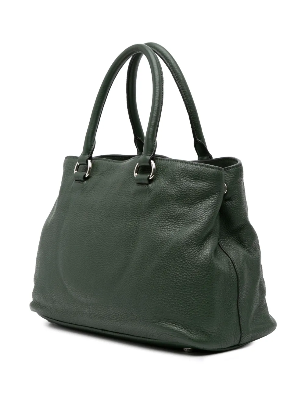 Pre-owned Prada 2000-2024 Vitello Daino Open Convertible Tote Satchel