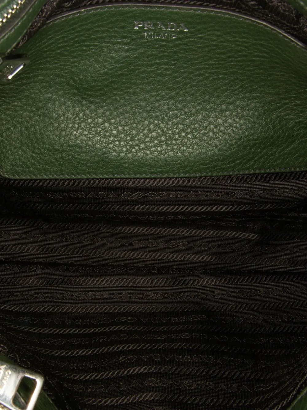 Pre-owned Prada 2000-2024 Vitello Daino Open Convertible Tote Satchel