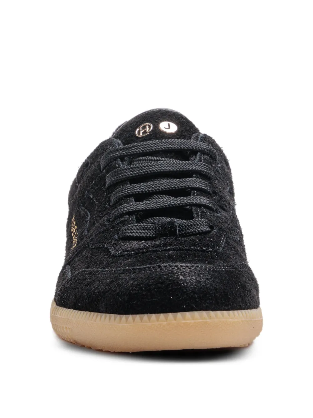 Hide&Jack logo-print suede sneakers Black