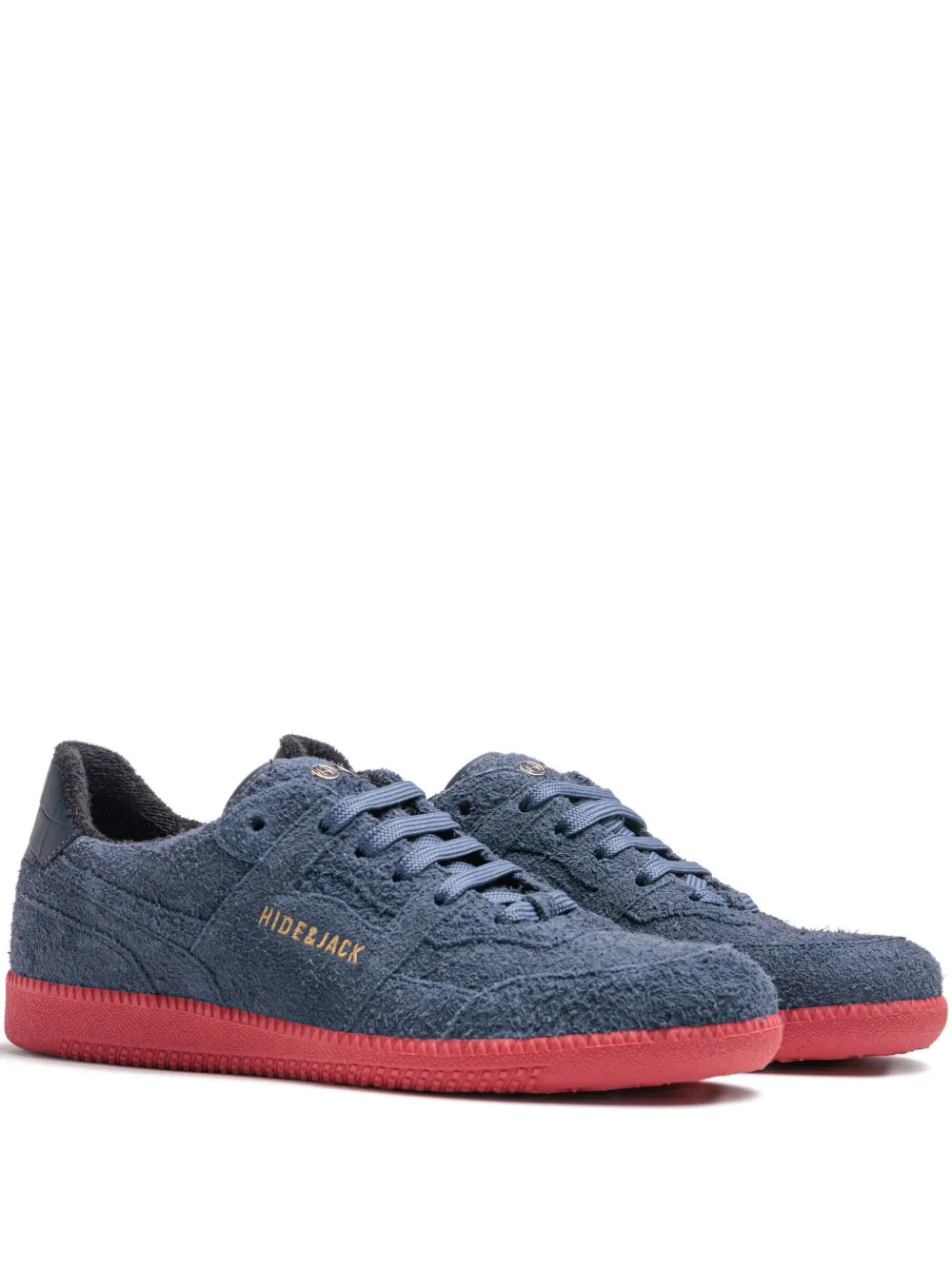 Hide&Jack Sneakers in pelle scamosciata con stampa logo - Blu