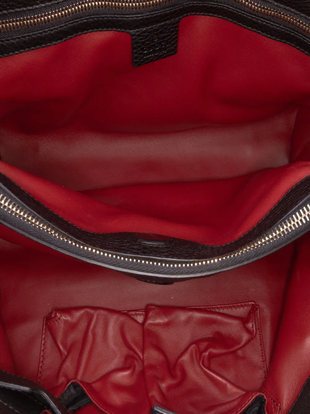 Pre-owned Gucci 2016-2024 Medium Pony Hair Bamboo Shopper Satchel In Red