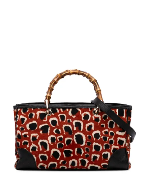 Gucci Pre-Owned 2016-2024 Medium Pony Hair Bamboo Shopper satchel