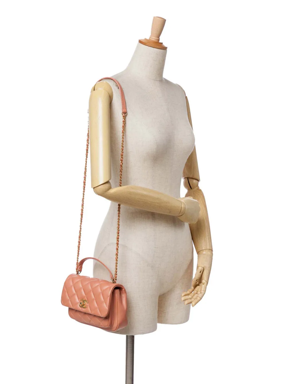 CHANEL Pre-Owned 2019 Mini Lambskin Business Affinity Top Handle Bag satchel | Pre-Owned | Image 2