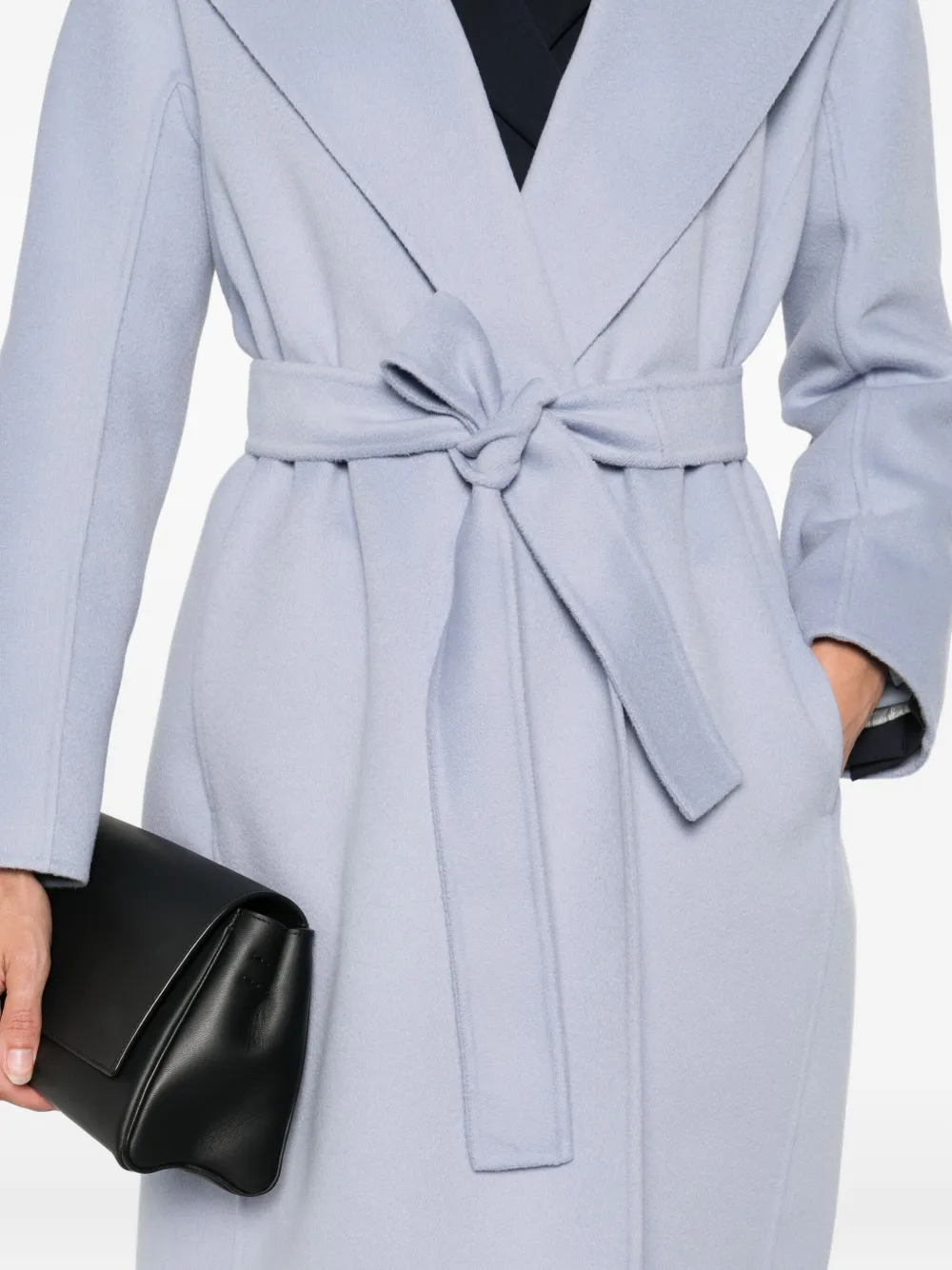 'S Max Mara belted wrap coat Blauw