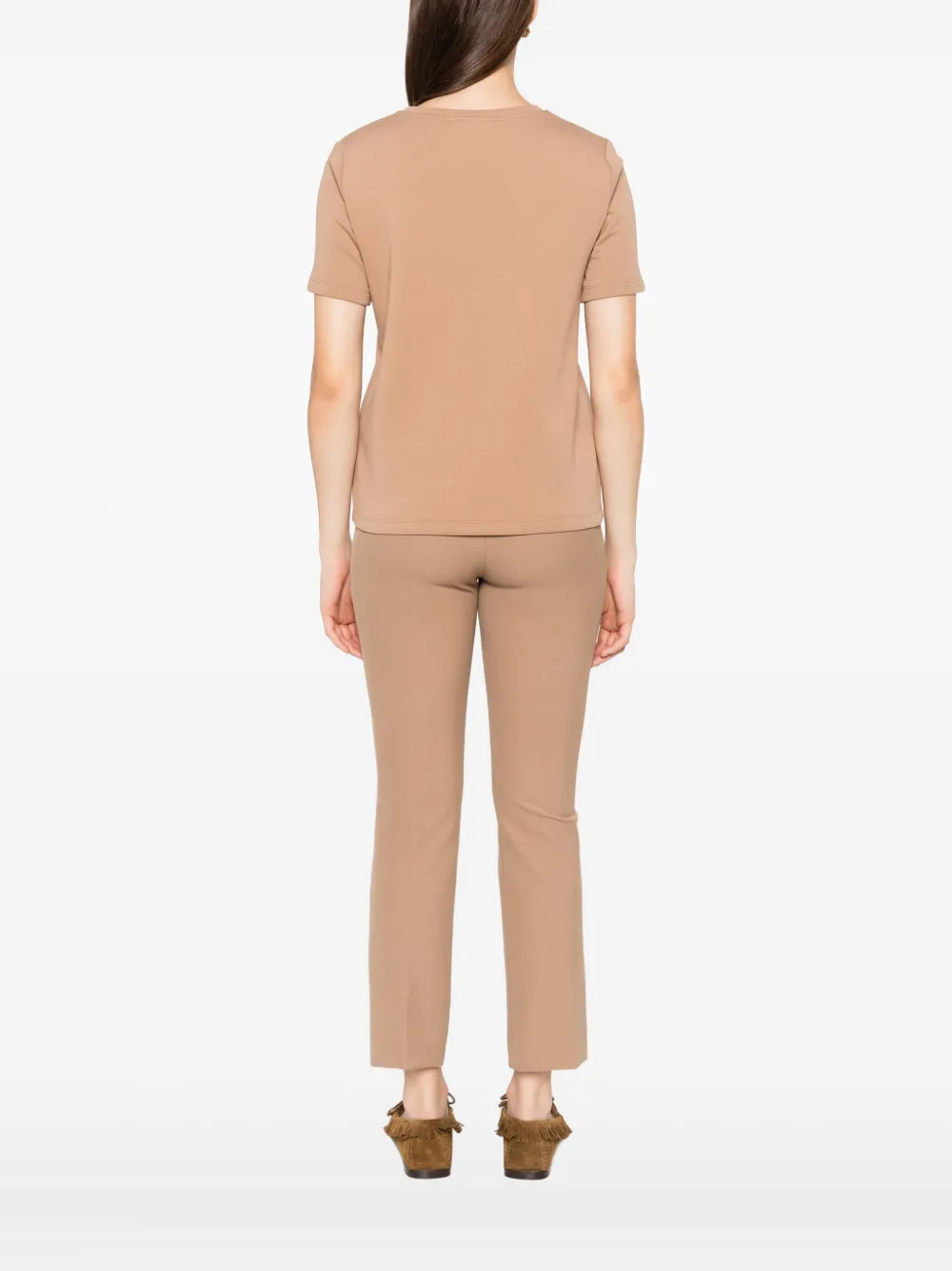 'S Max Mara T-shirt met geborduurd logo Bruin