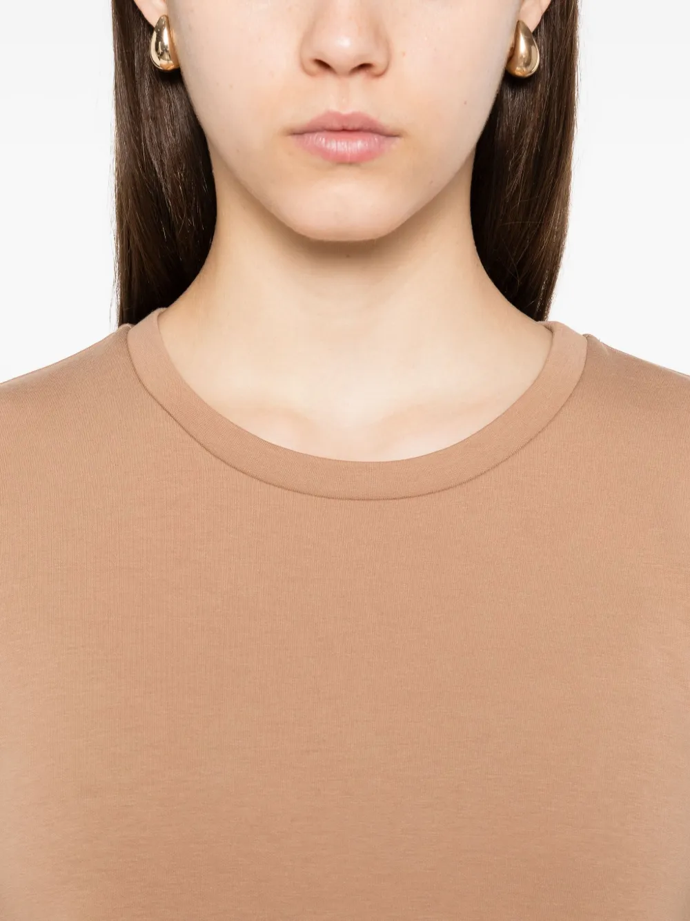 'S Max Mara T-shirt met geborduurd logo Bruin