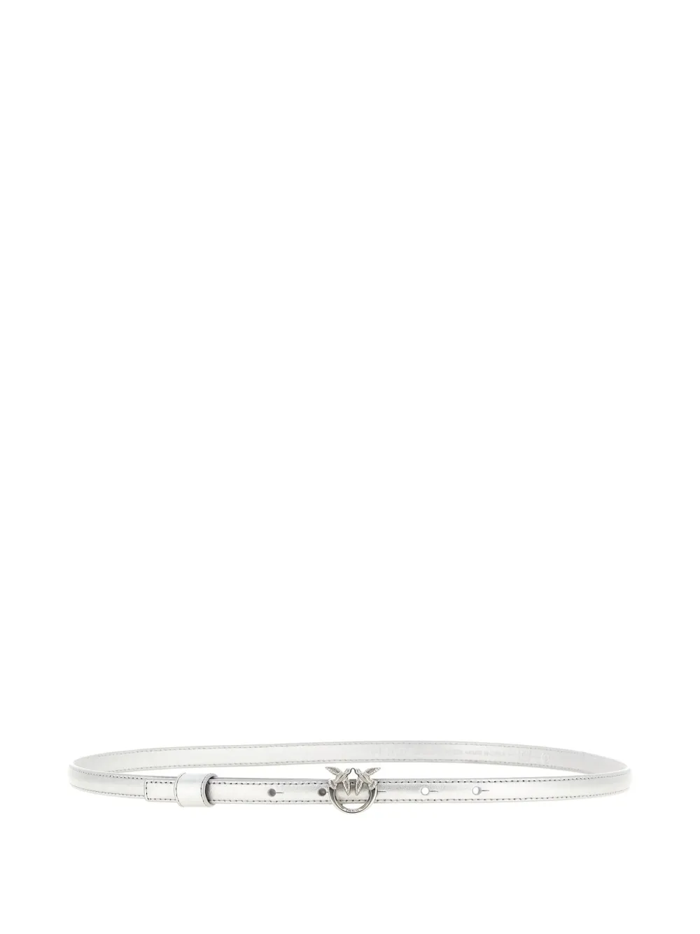 Pinko Leather Logo-plaque Belt In White
