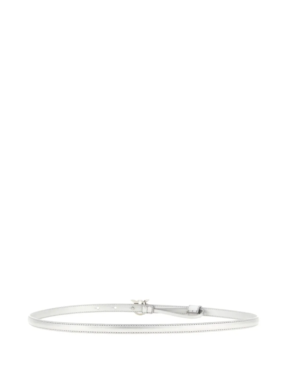 PINKO leather logo-plaque belt - Wit
