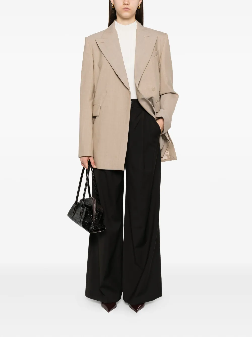 Sportmax pleated tailored trousers Zwart