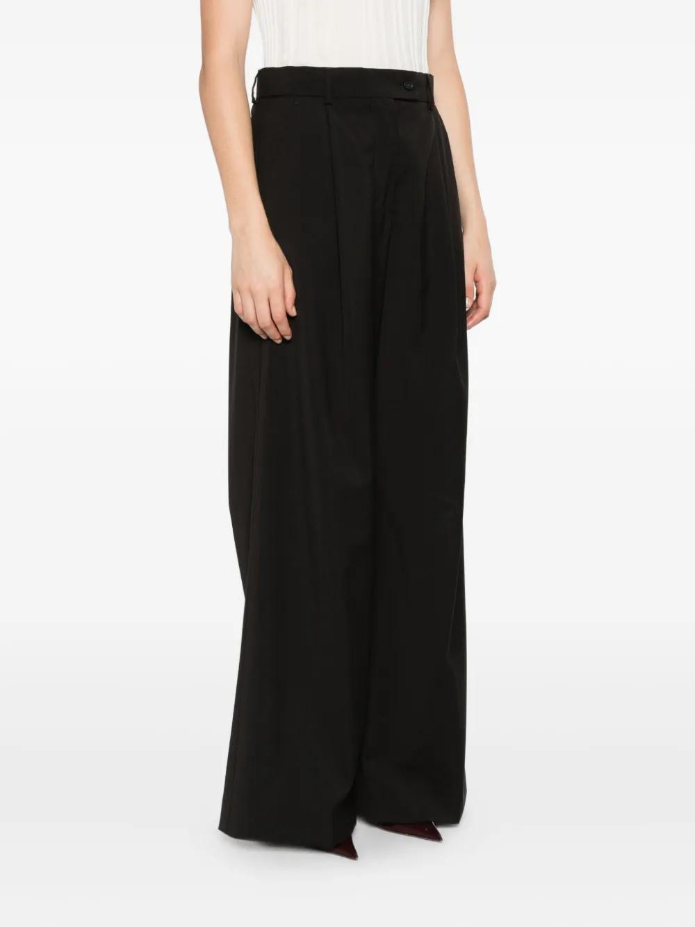 Sportmax pleated tailored trousers Zwart