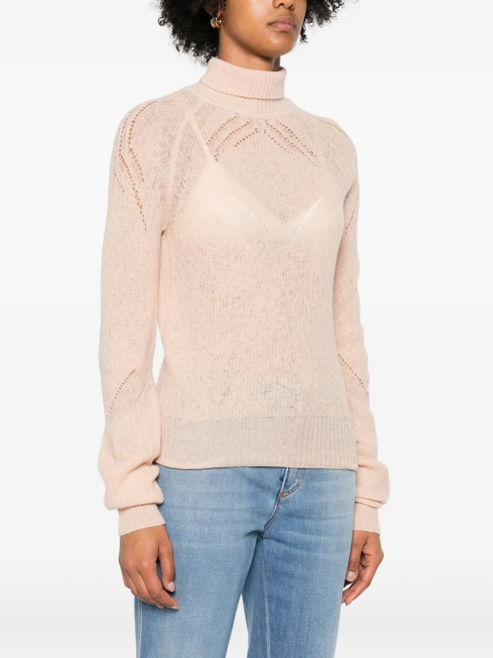Ermanno Scervino Eyelet-detail Sweater In Neutral