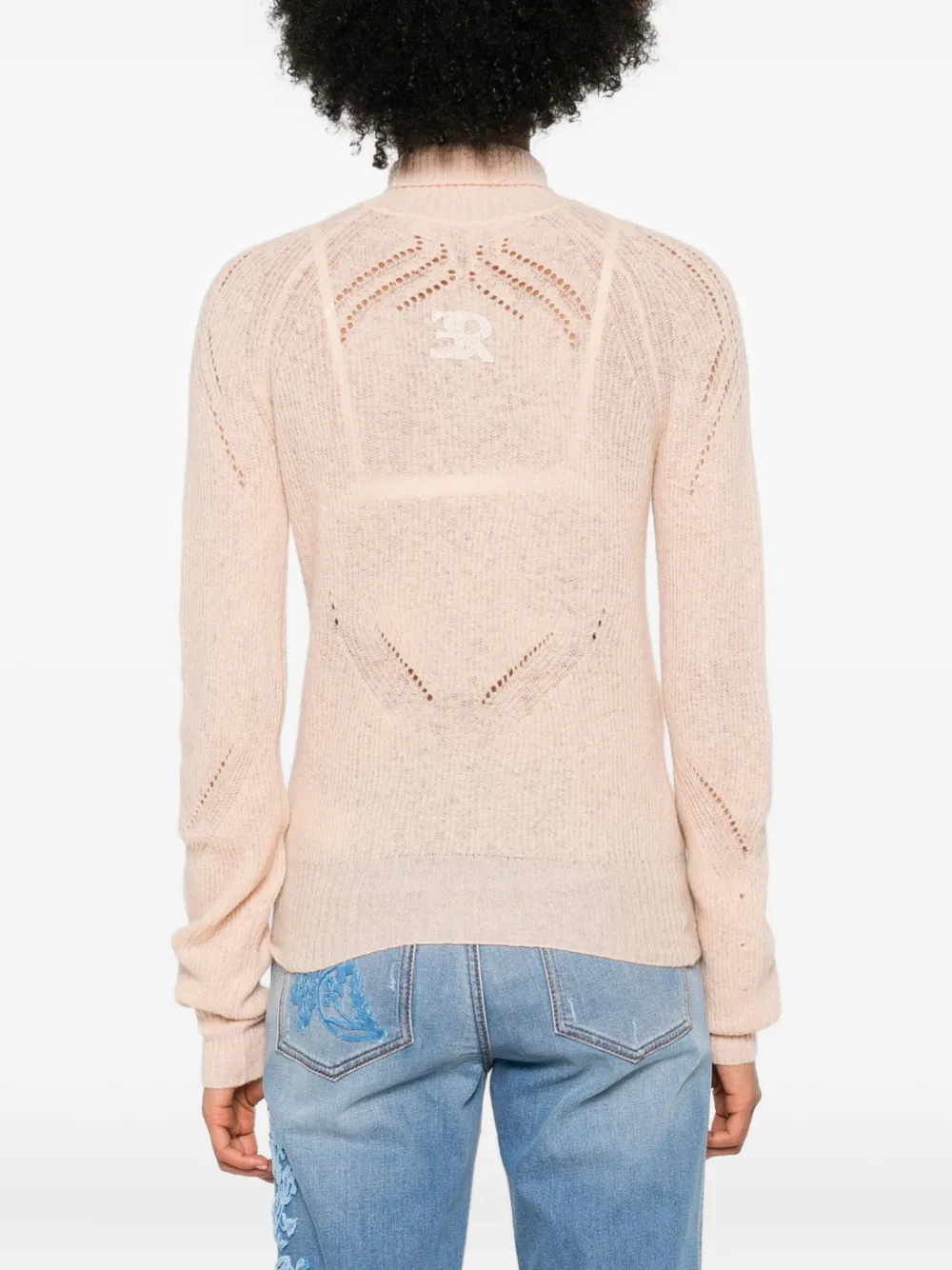 Ermanno Scervino Eyelet-detail Sweater In Neutral