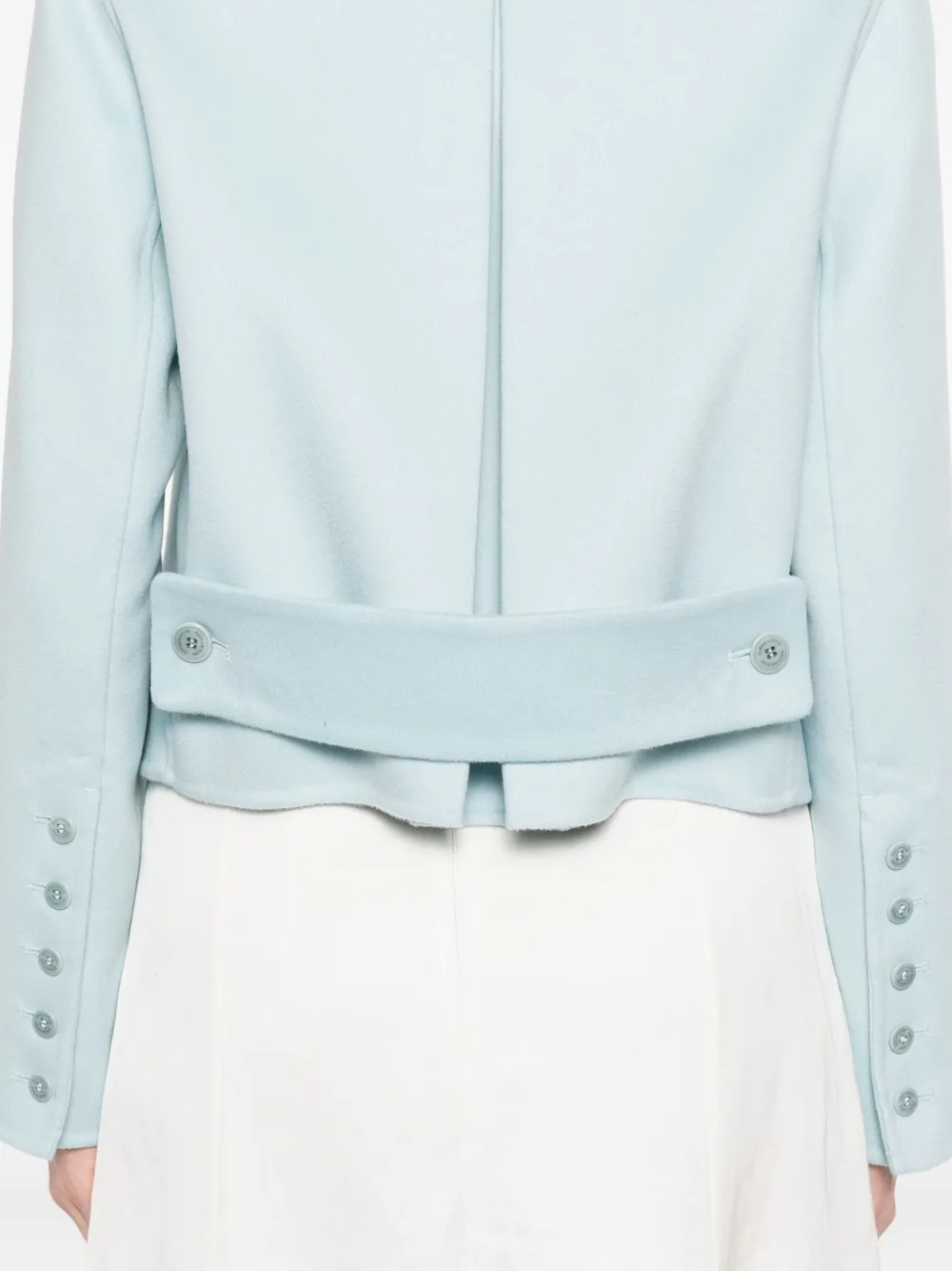 Ermanno Scervino double-breasted wool short coat Blauw