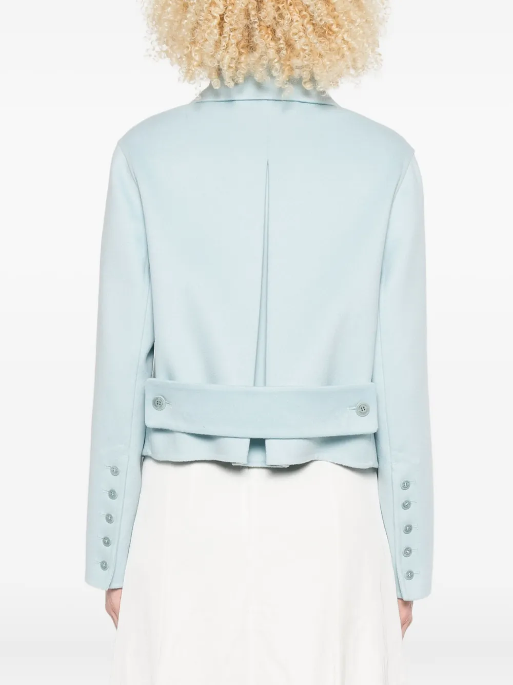 Ermanno Scervino double-breasted wool short coat Blauw