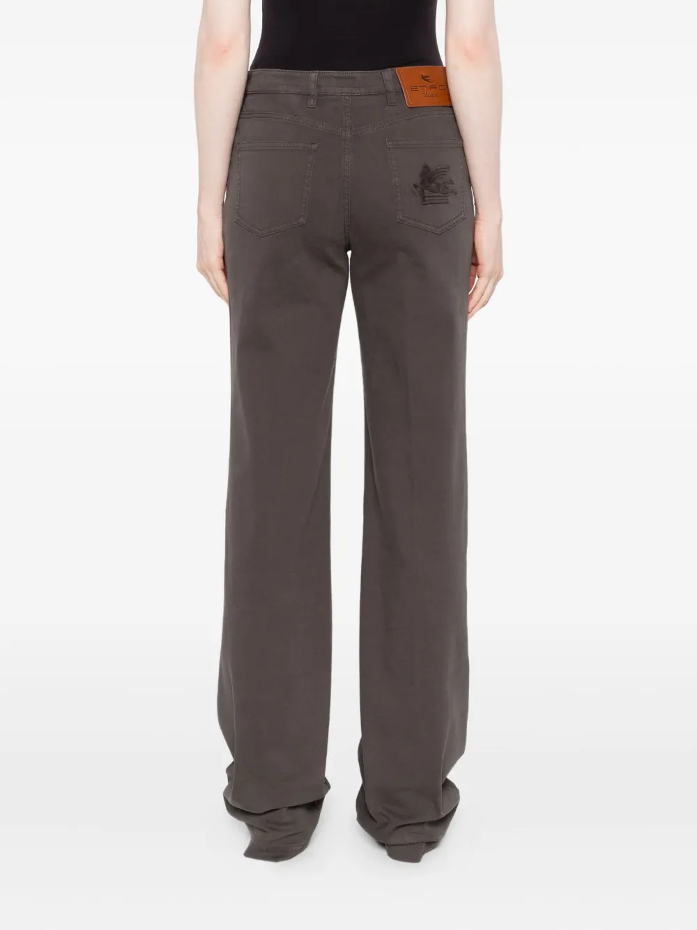 ETRO button-fly straight trousers Grijs