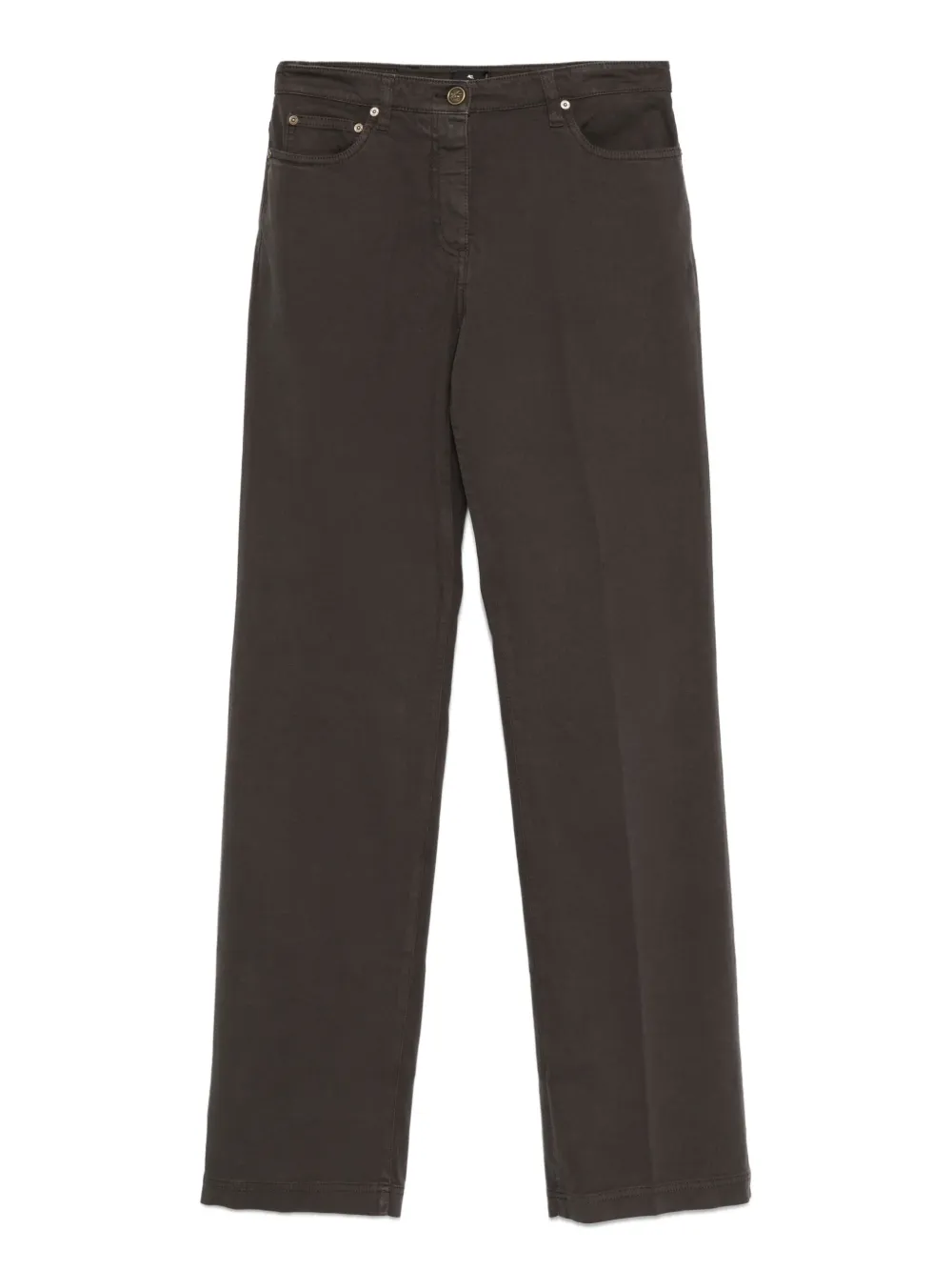 ETRO button-fly straight trousers Grijs