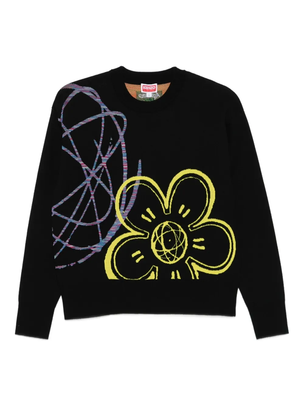 Kenzo x Futura 2000 flower-print sweater | Black | Image 1