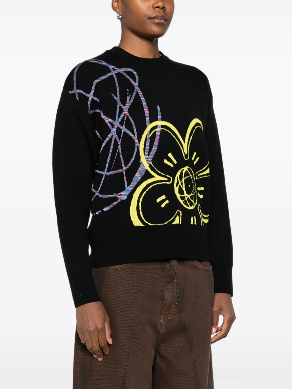 Kenzo X Futura 2000 Flower-print Sweater In Multi