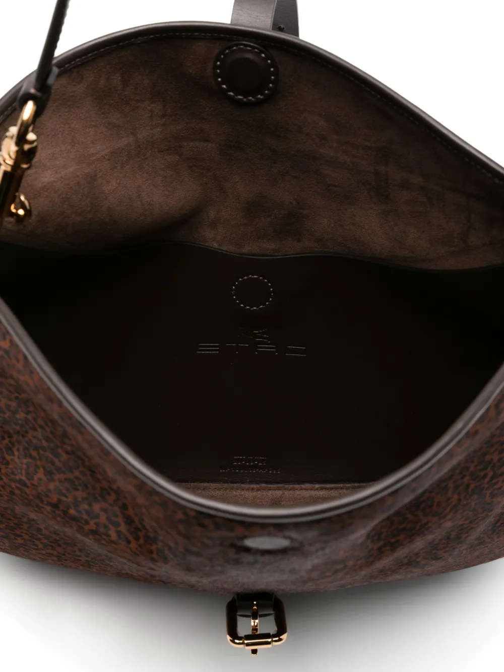 ETRO Medium schoudertas met luipaardprint Bruin