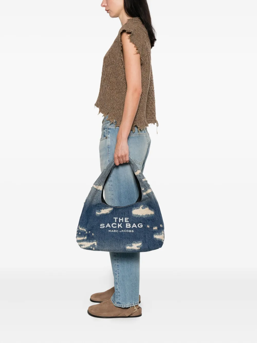 Marc Jacobs Gerafelde schoudertas Blauw