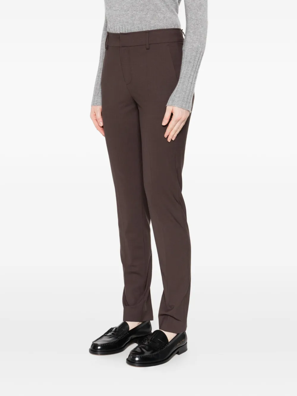 Brunello Cucinelli Broek met toelopende pijpen Bruin