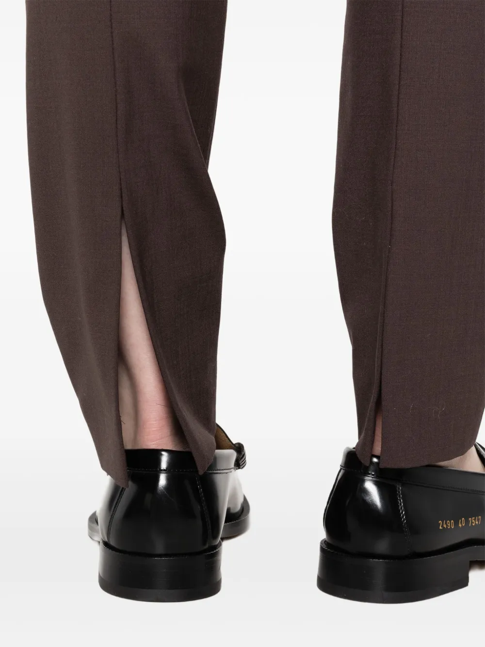 Brunello Cucinelli Broek met toelopende pijpen Bruin