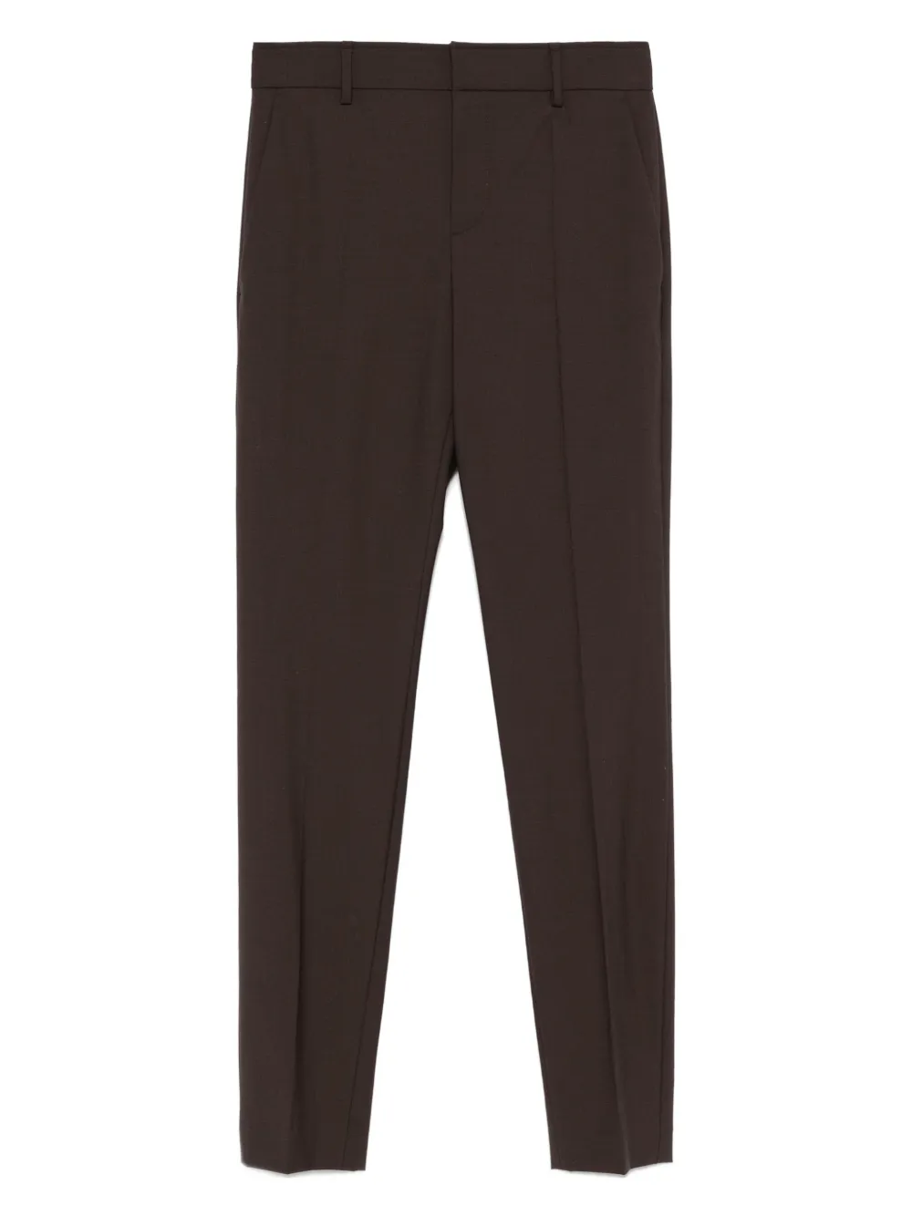 Brunello Cucinelli Tapered Wool Trousers In Black