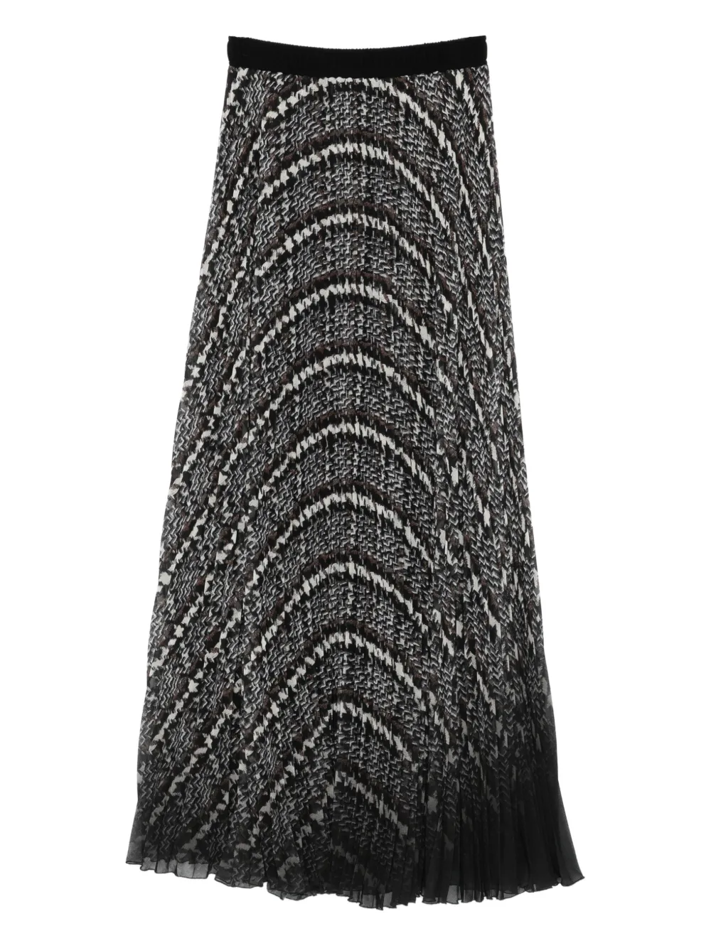 Ermanno Scervino pleated patterned skirt | Black | Image 1