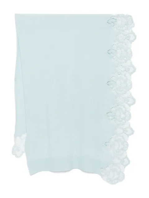 Ermanno Scervino lace-trimmed cashmere scarf
