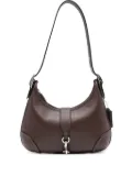 Coach Hamptons clasp-detail leather shoulder bag - Brown