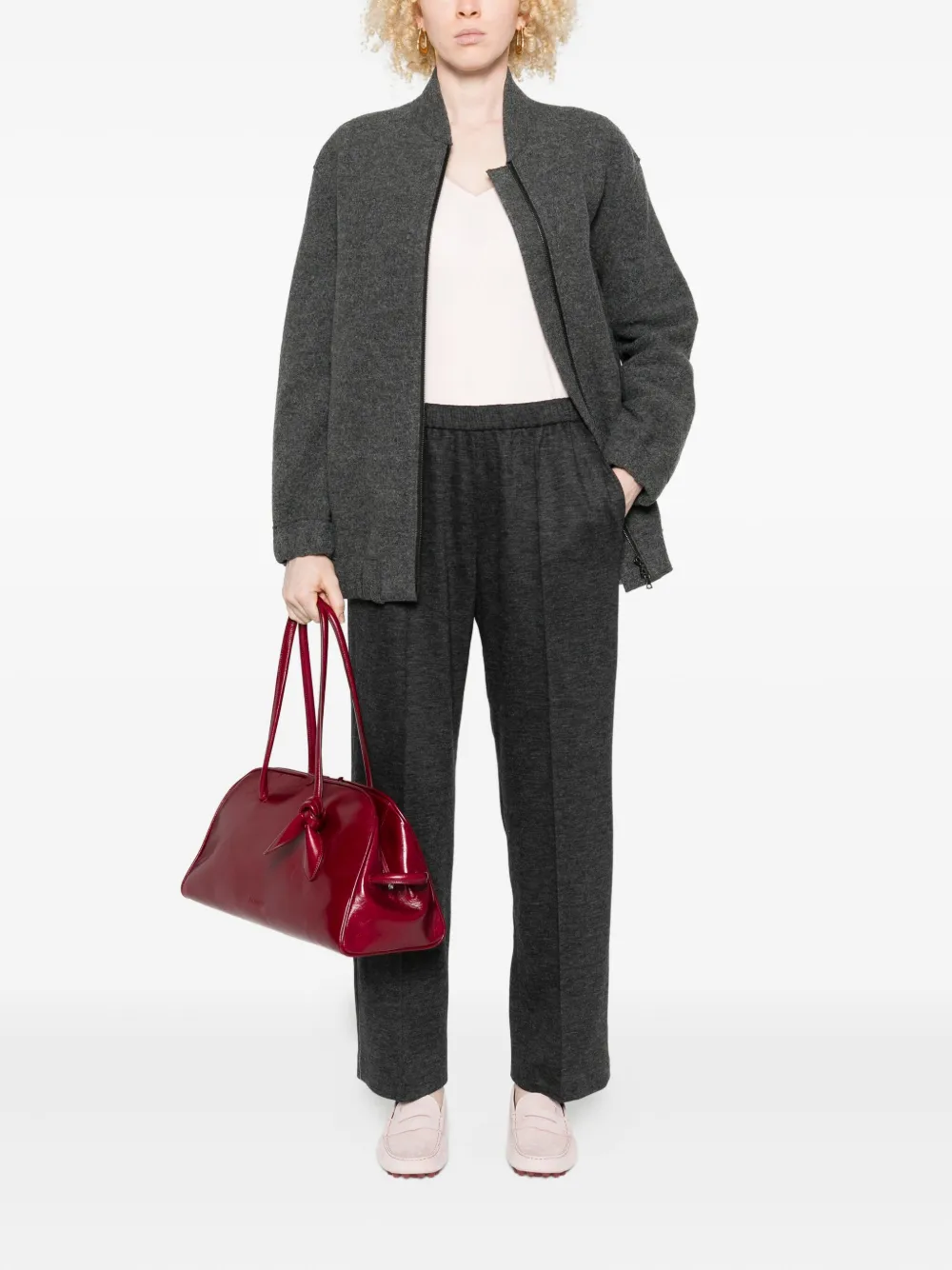 Fabiana Filippi Broek met naaddetail - Grijs