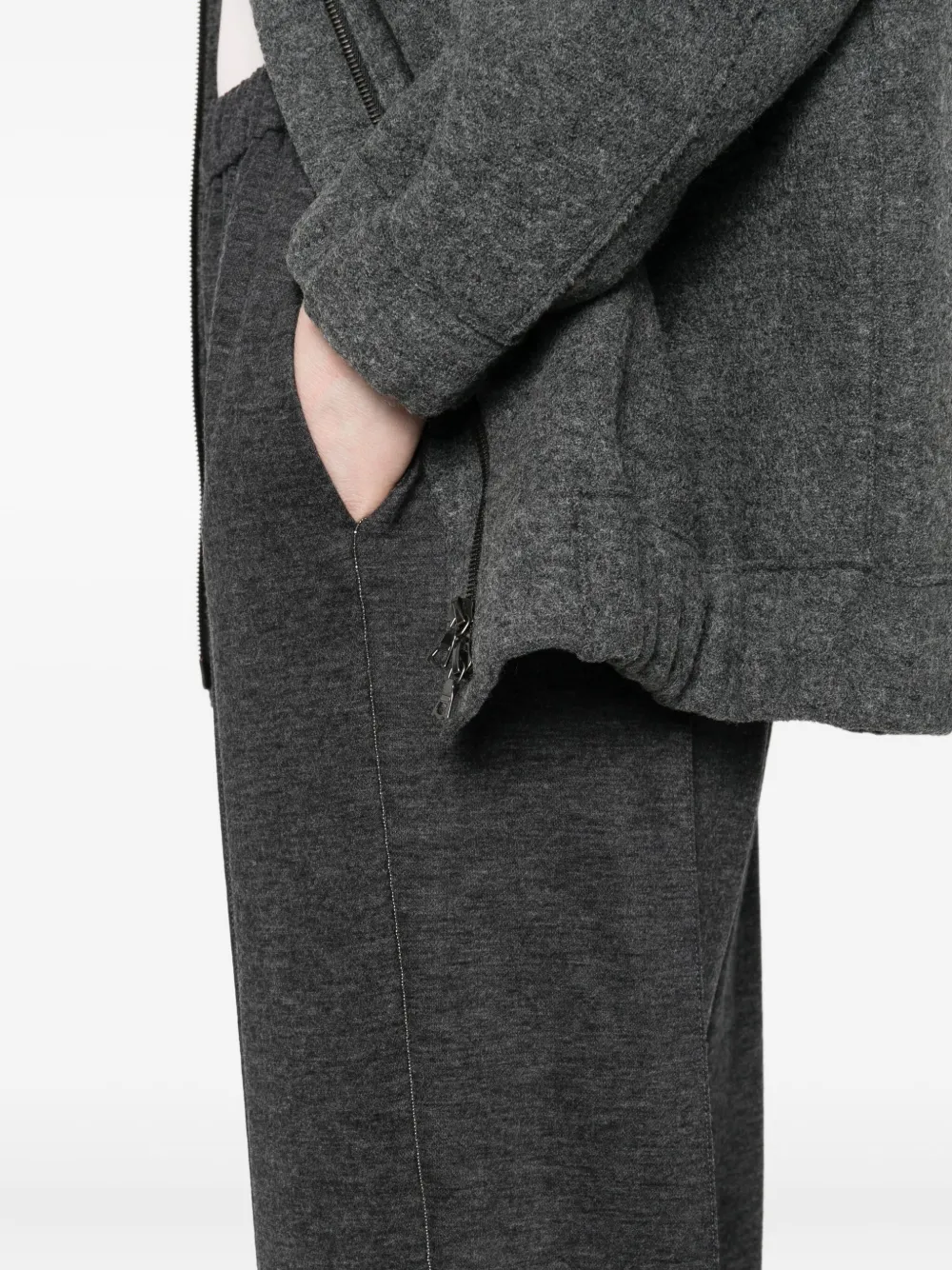 Fabiana Filippi Broek met naaddetail Grijs