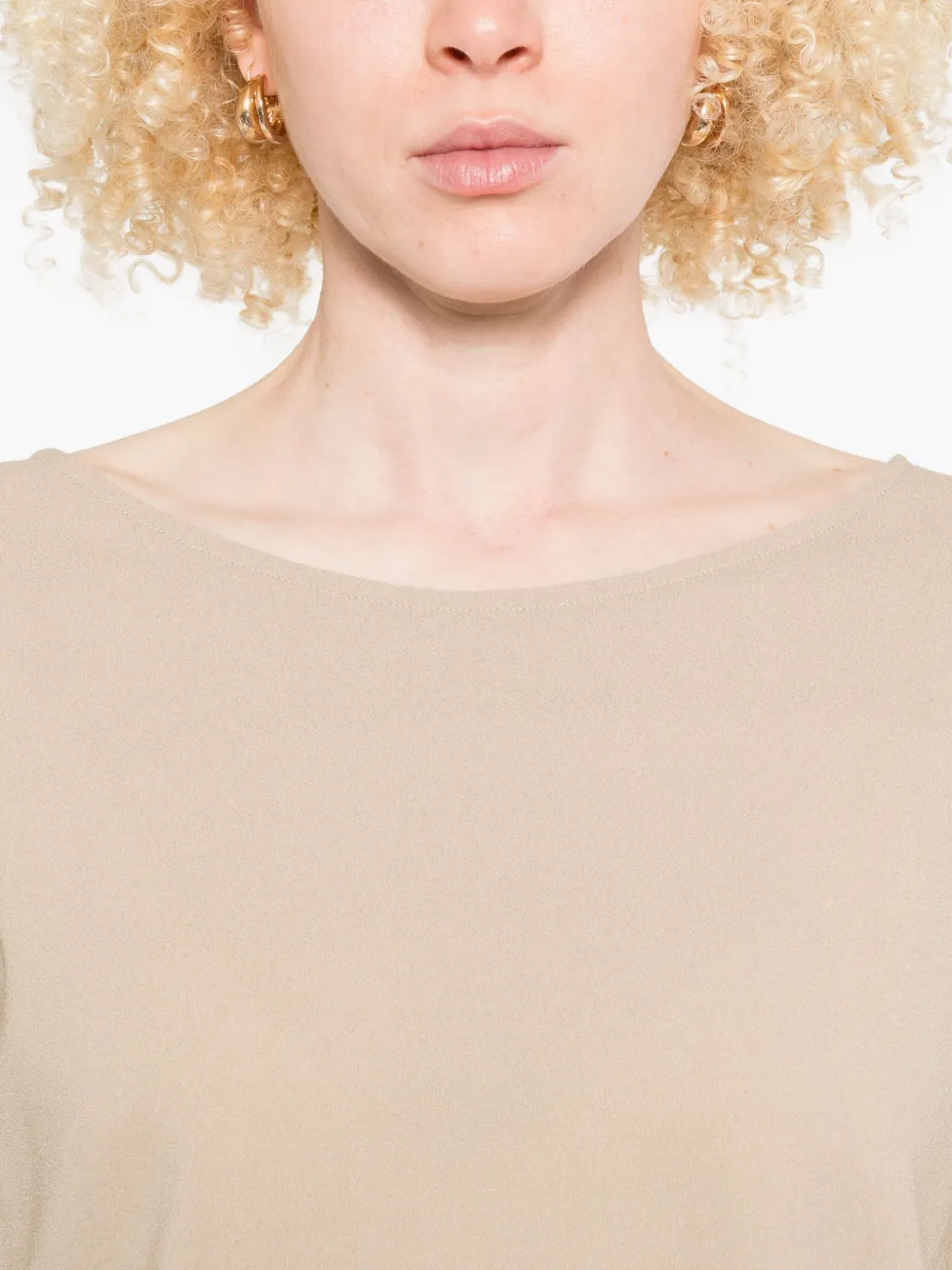 Ermanno Scervino Sweater met boothals Bruin