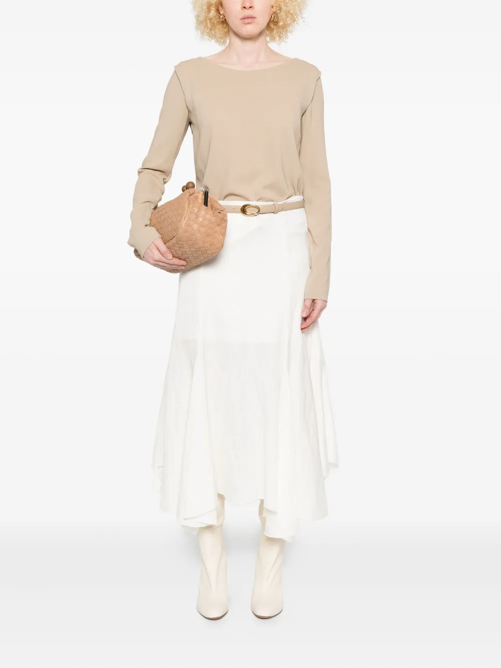Ermanno Scervino Sweater met boothals Bruin