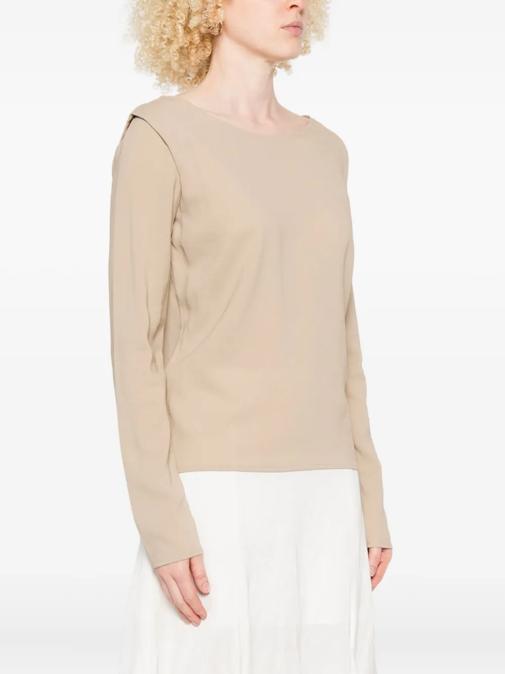 Ermanno Scervino Sweater met boothals Bruin