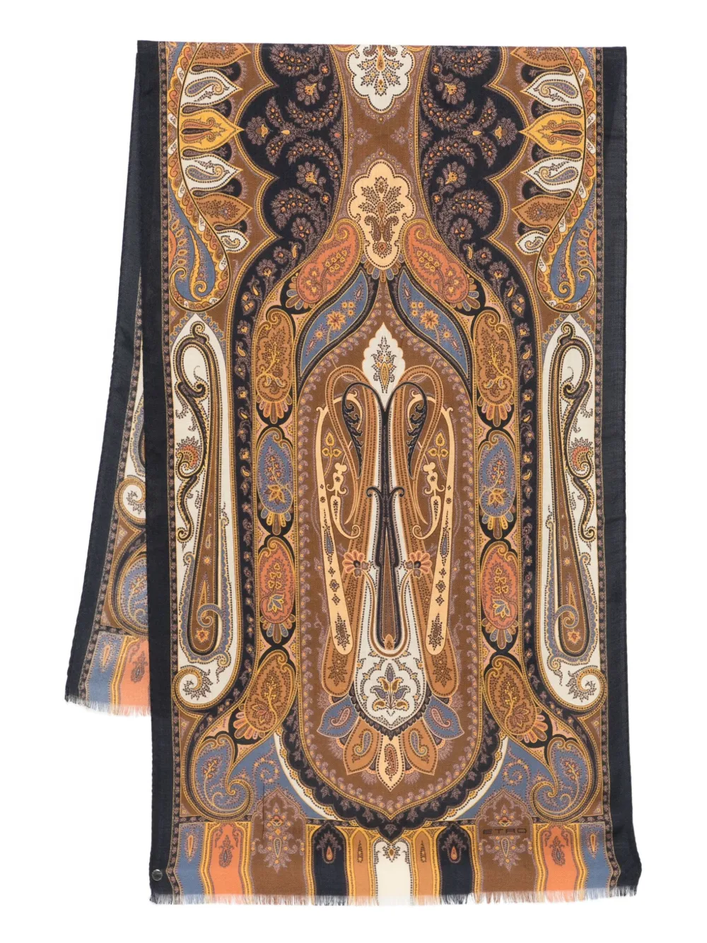 ETRO paisley-pattern scarf Blauw