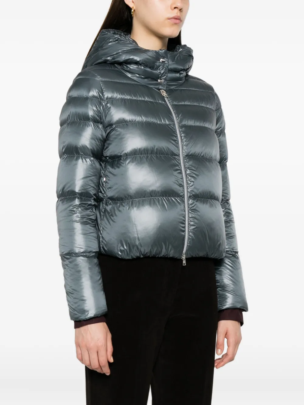 Herno hooded quilted jacket Grijs