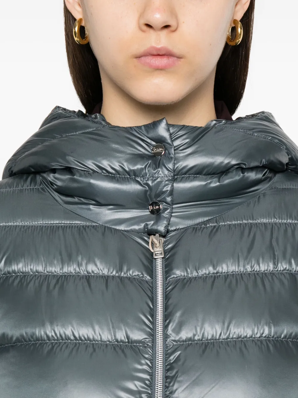 Herno hooded quilted jacket Grijs