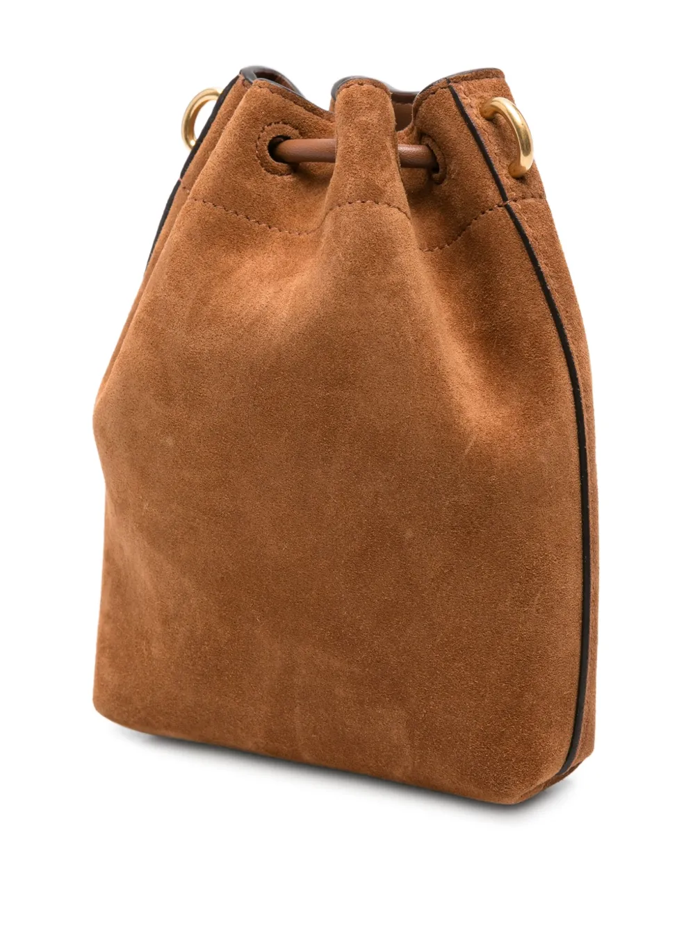 Jimmy Choo Cinch suède mini bucket-tas met trekkoord Bruin