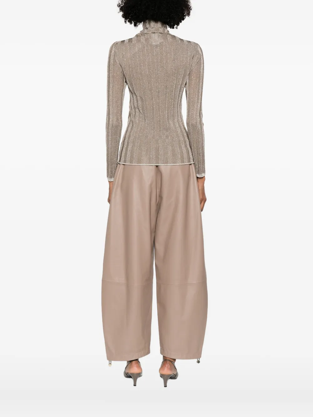 Fabiana Filippi Ribbed Roll-neck Sweater In Neutral