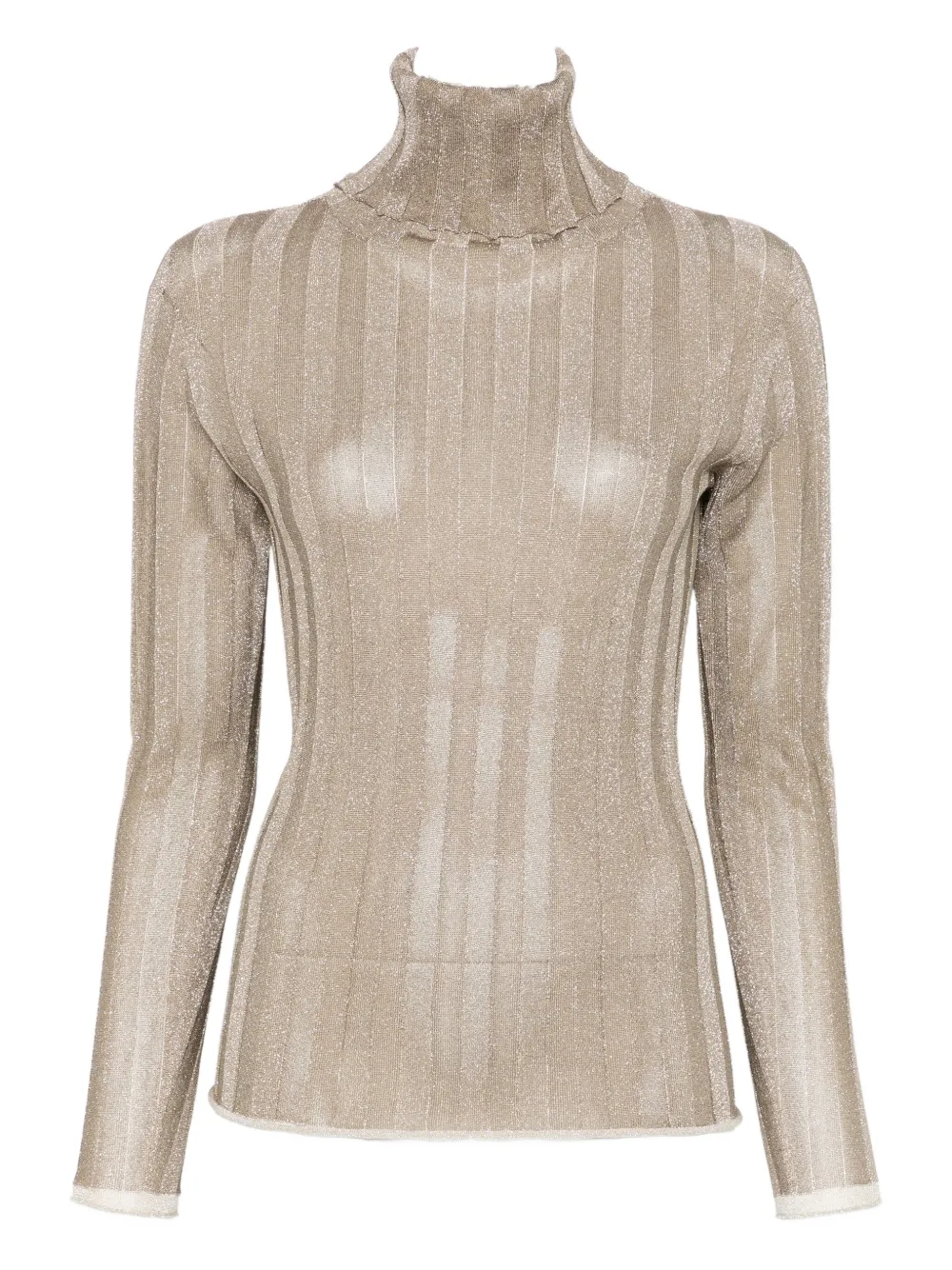 Fabiana Filippi Ribbed Roll-neck Sweater In Neutral