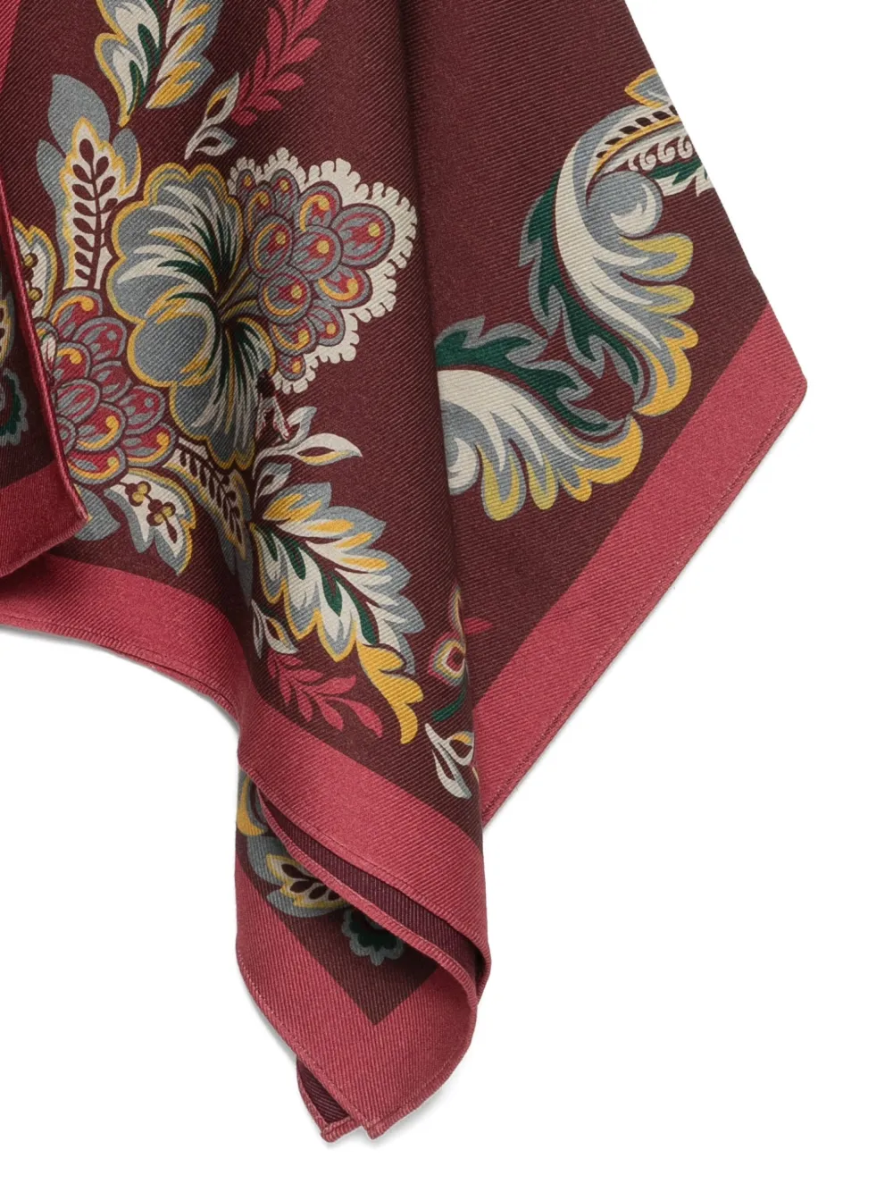 ETRO Poncho met bloemenprint Rood