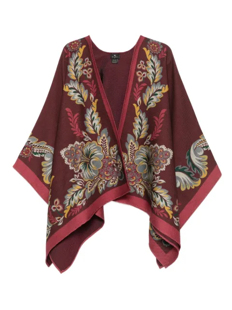 ETRO floral-print poncho