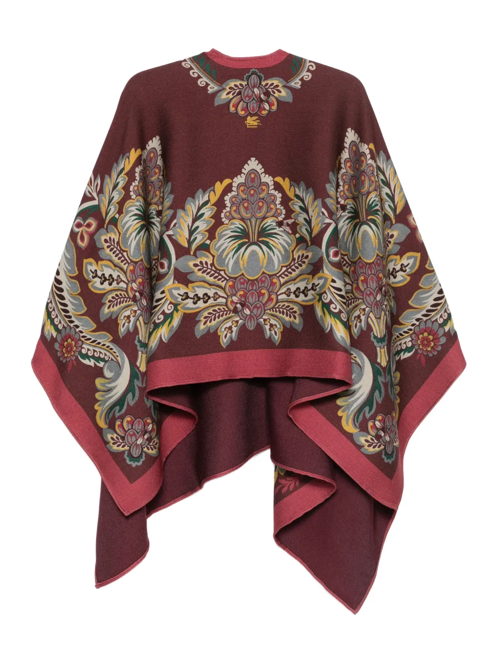 ETRO Poncho met bloemenprint Rood