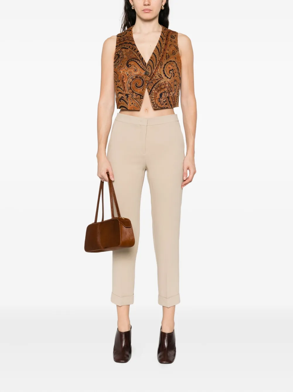ETRO Broek met cuffs Beige